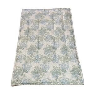 Dod Mat, Pet bed, Crate Mat, blue green paisley, Large 36 x 22